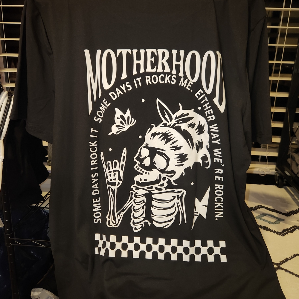 Black Graphic Tee - Motherhood Design